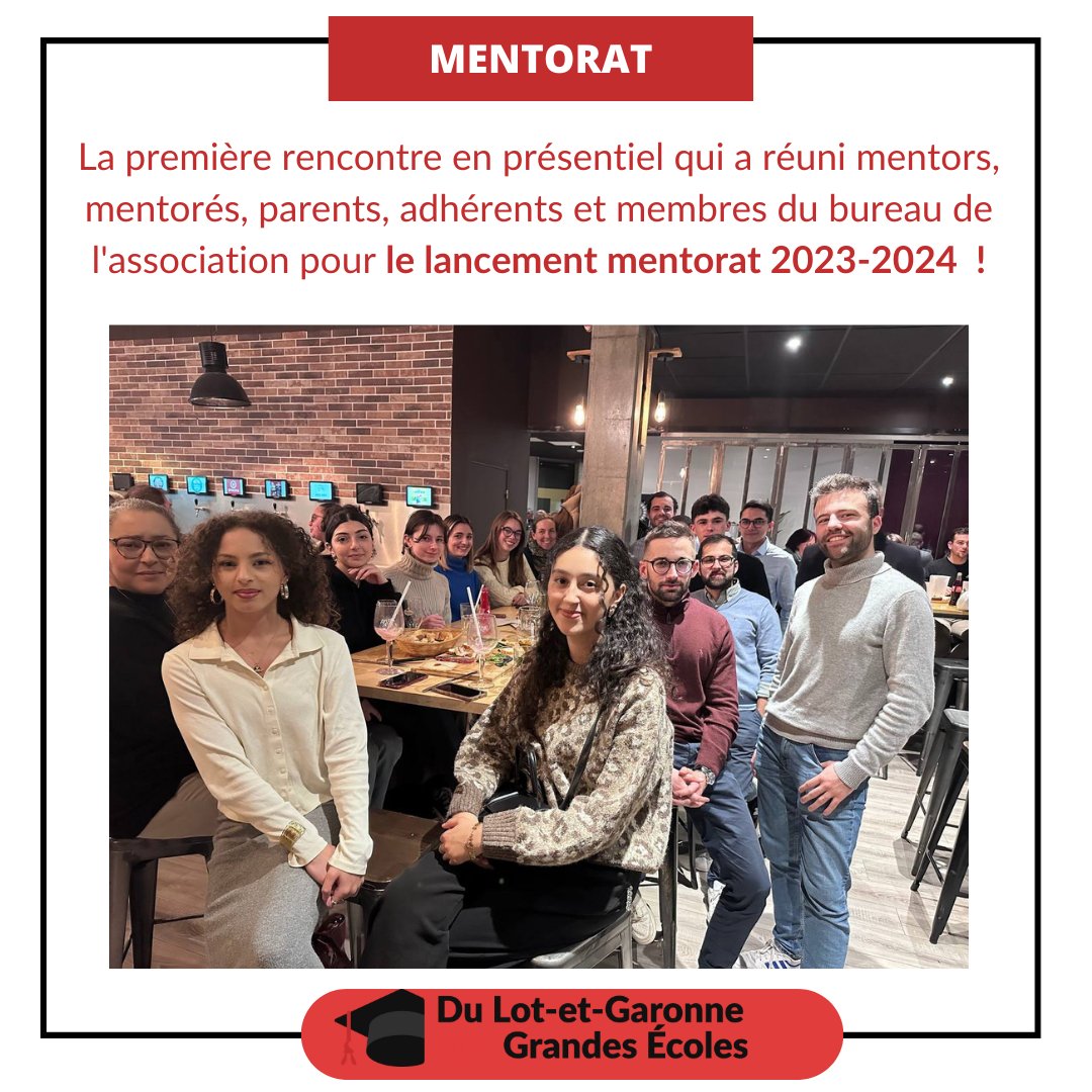DTGE47's tweet photo. 🚀Lancement réussi du mentorat !🚀 Hier soir, au Byresta à Agen, mentors, mentorés, parents et adhérents se sont réunis pour une soirée mémorable. Un moment célébrant le début d'une aventure enrichissante ! #mentorat #égalitédeschances #lotetgaronne @dtge_asso https://t.co/Xuz2fw78Wq