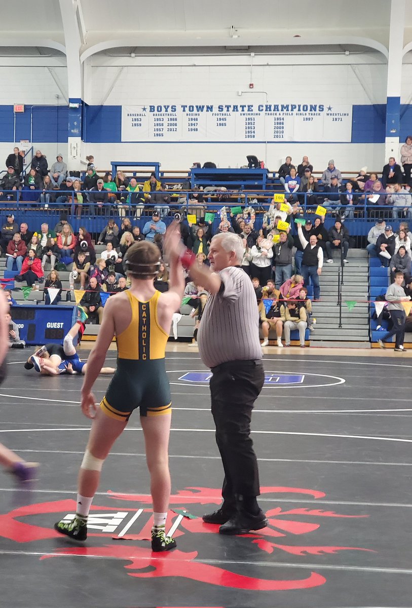 KCHSwrestling's tweet photo. CONGRATULATIONS to Clay Rasmussen on earning career victory number 1️⃣0️⃣0️⃣ today at Boys Town!!

Way to go Clay 💯 https://t.co/tompDshfqq