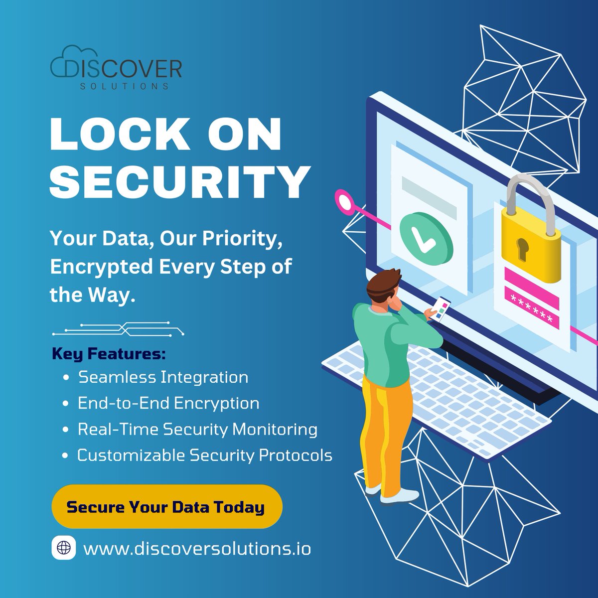 DiscoverSoln's tweet image. In the digital era, protect your real estate data gold mine. Our advanced encryption and real-time monitoring are your fortress against threats. 🛡️Contact us today for unparalleled data protection!
 #DataSecurity #EncryptionSolutions #CloudSecurity  #salesforce #ihomefinder #MLS