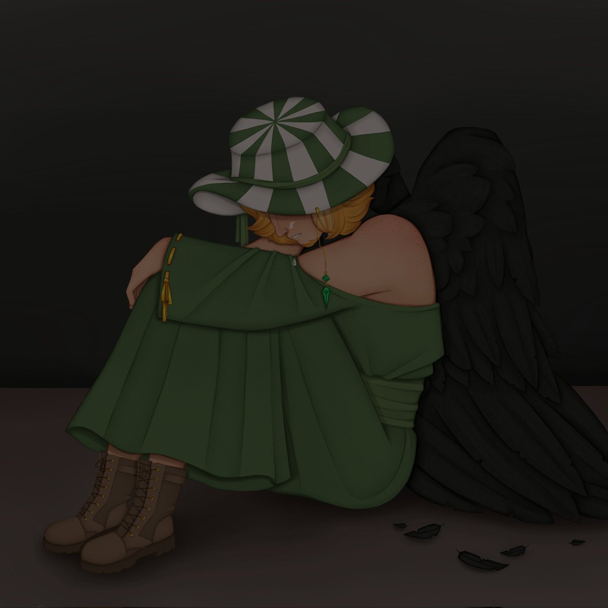 one day, the old crow will soar the boundless skies once again. but not today.

#philza #philzafanart #qsmp