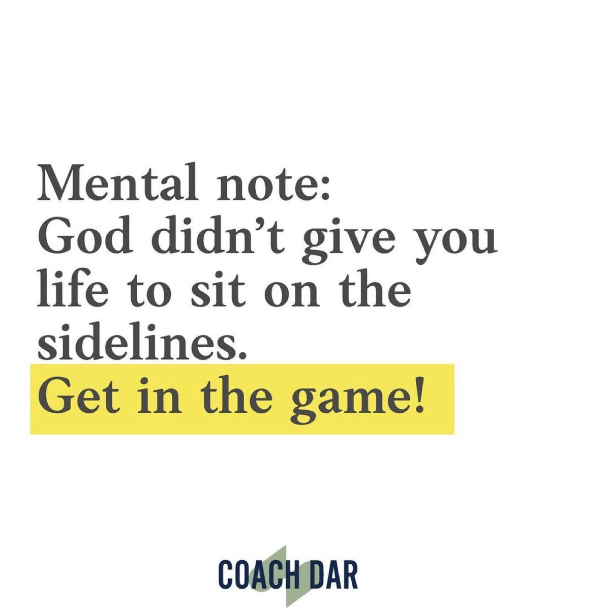 Stop sitting the bench! You were made to be a starter so get up, do the work and get back in the game! Greatness is earned! #mentalfuel