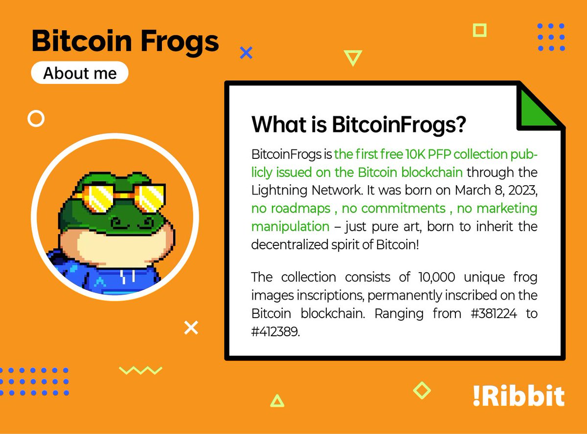 Ribbit0308's tweet photo. 我们更新了@BitcoinFrogs(比特蛙)的科普卡，对于比特蛙的定义更加准确、客观和丰富，同时拥有了全新的英文版🐸🐸🐸
#Ordinals  #Bitcoin #Ribbit #Bitcoinfrogs https://t.co/1eYyQT6mAb