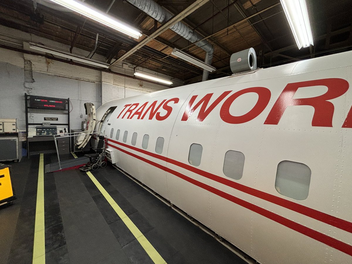 ByERussell's tweet photo. The @TWAMuseum at @FlyMKC is a great little museum! Lots of #TWA memorabilia, an Electra, and lots of training equipment that the kids loved. #avgeek https://t.co/EPMO9p7z2o
