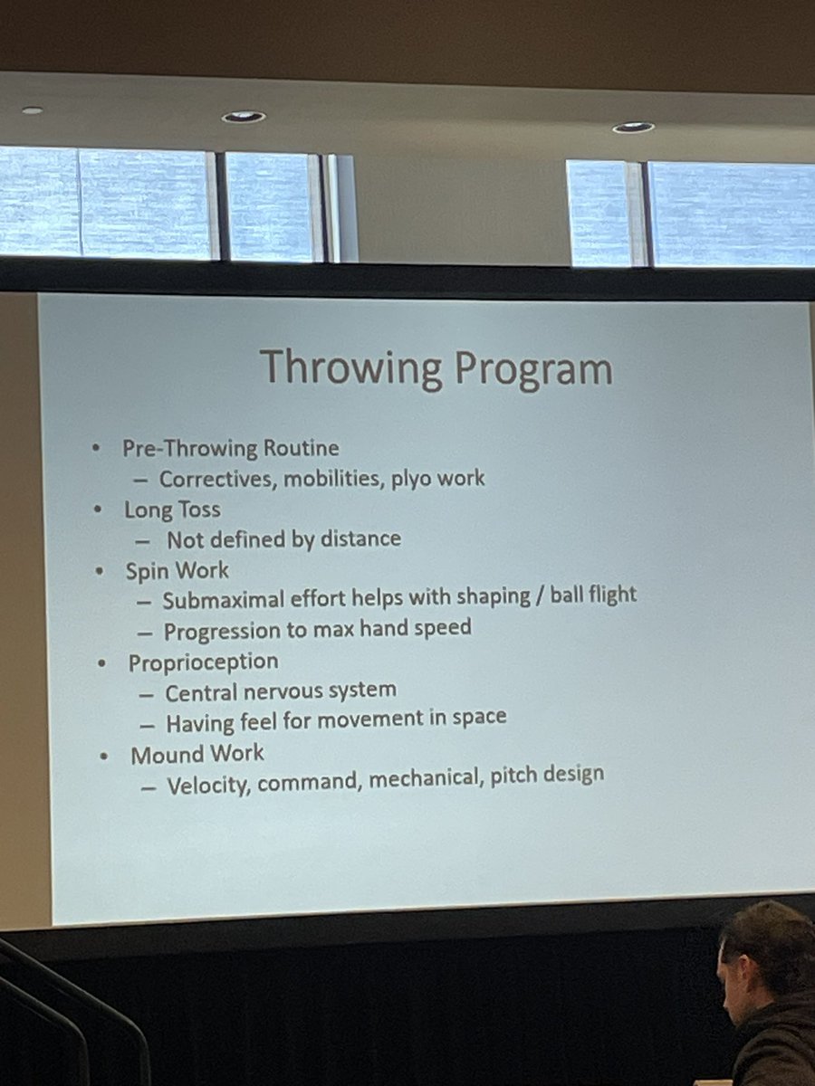 IHSBCA1's tweet photo. Pitching Development by @ryancopelandNIU from @NIU_Baseball using assessments to programming the pitcher for the offseason. https://t.co/OcklUoxdBZ