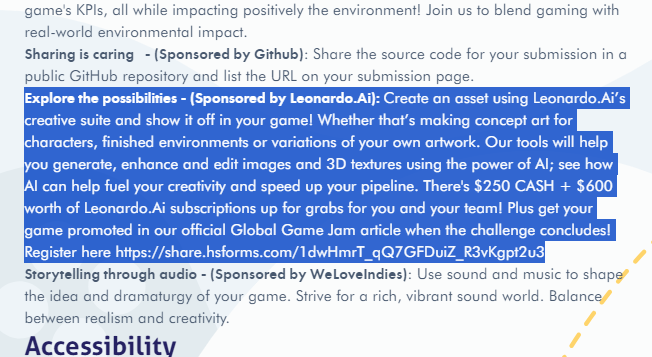 One of this years challenges for <a href="/globalgamejam/">GlobalGameJam</a> is generating your assets using AI? Is this a joke?