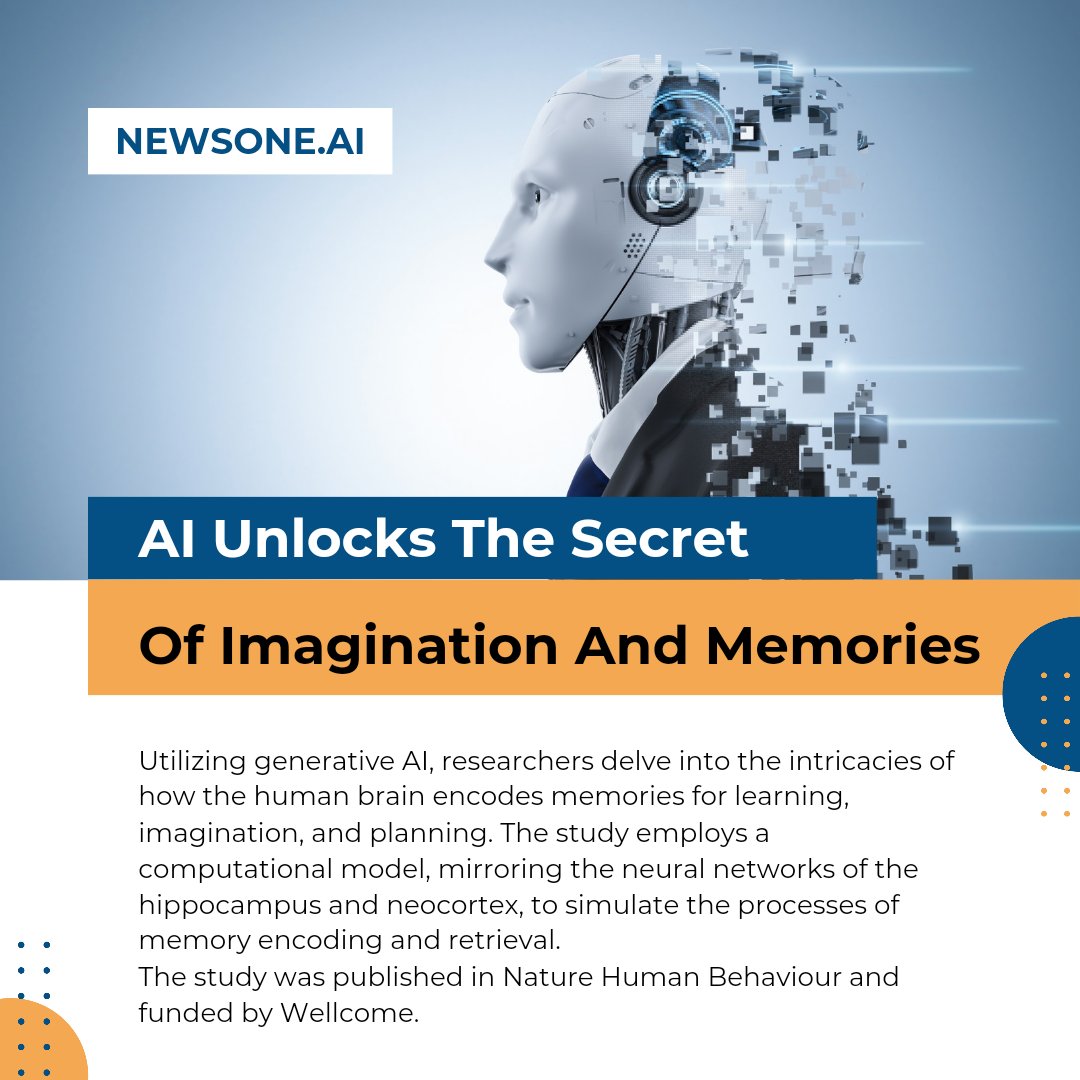 newsoneai's tweet image. In a new study, researchers could simulate imagination and memory formation via AI.
#ArtificialIntelligence #imagination #Memorychain #memories #Prediction #SURVIVAL