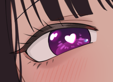 「目がハート 紫色の目」のTwitter画像/イラスト(新着)