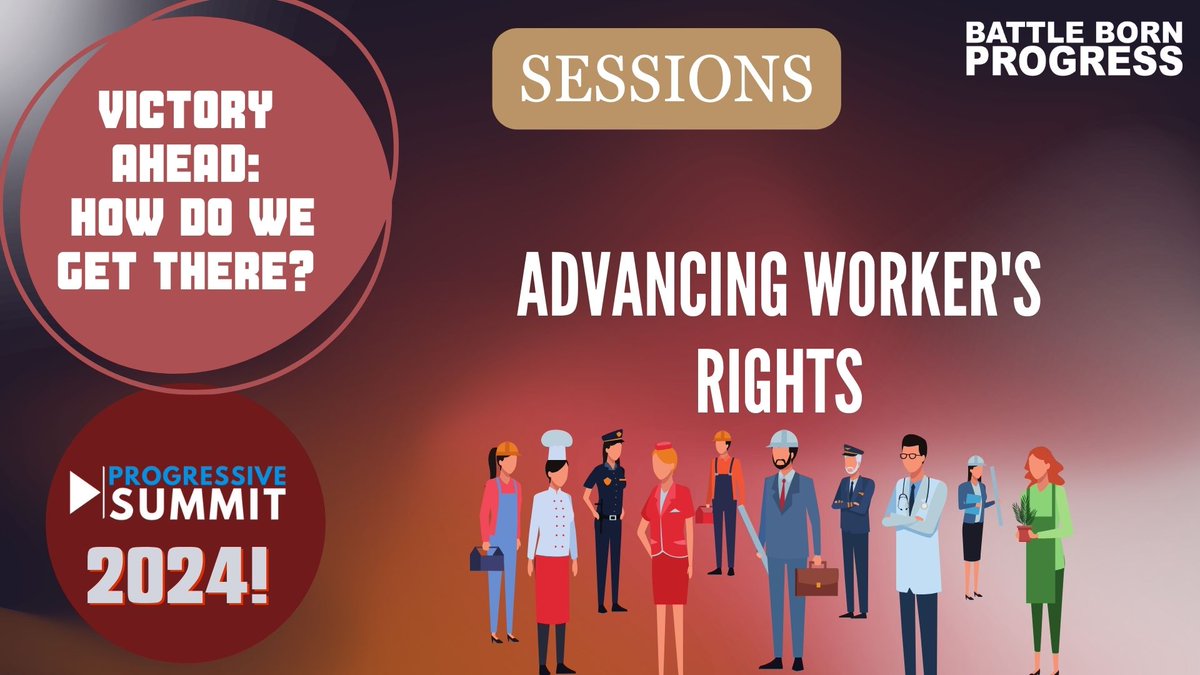 Looking forward to hearing from Labor Union leaders on how we can Advance Worker's Rights. Thank you to Cody Hoskins with <a href="/SEIU1107/">SEIU Nevada</a>, Marc Ellis with <a href="/CWA9413/">CWA 9413</a>, and Tommy Markussen with Teamster 533. Sign up to join us this weekend - bit.ly/PS24RSVP