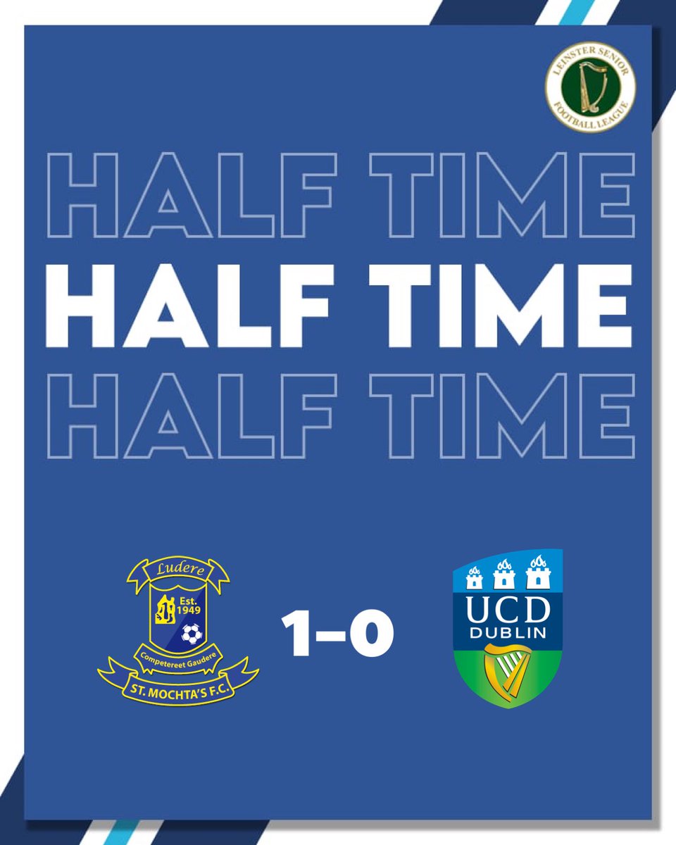 St. Mochta's FC (@stmochtasfc) on Twitter photo ⏸️ <a href="/Deano8Casey/">Dean Casey</a> goal separates the sides at the break.
🔵 1-0 ⚪️
#LSLLiveScore | #LeinsterSeniorCup ⏸️ <a href="/Deano8Casey/">Dean Casey</a> goal separates the sides at the break.
🔵 1-0 ⚪️
#LSLLiveScore | #LeinsterSeniorCup