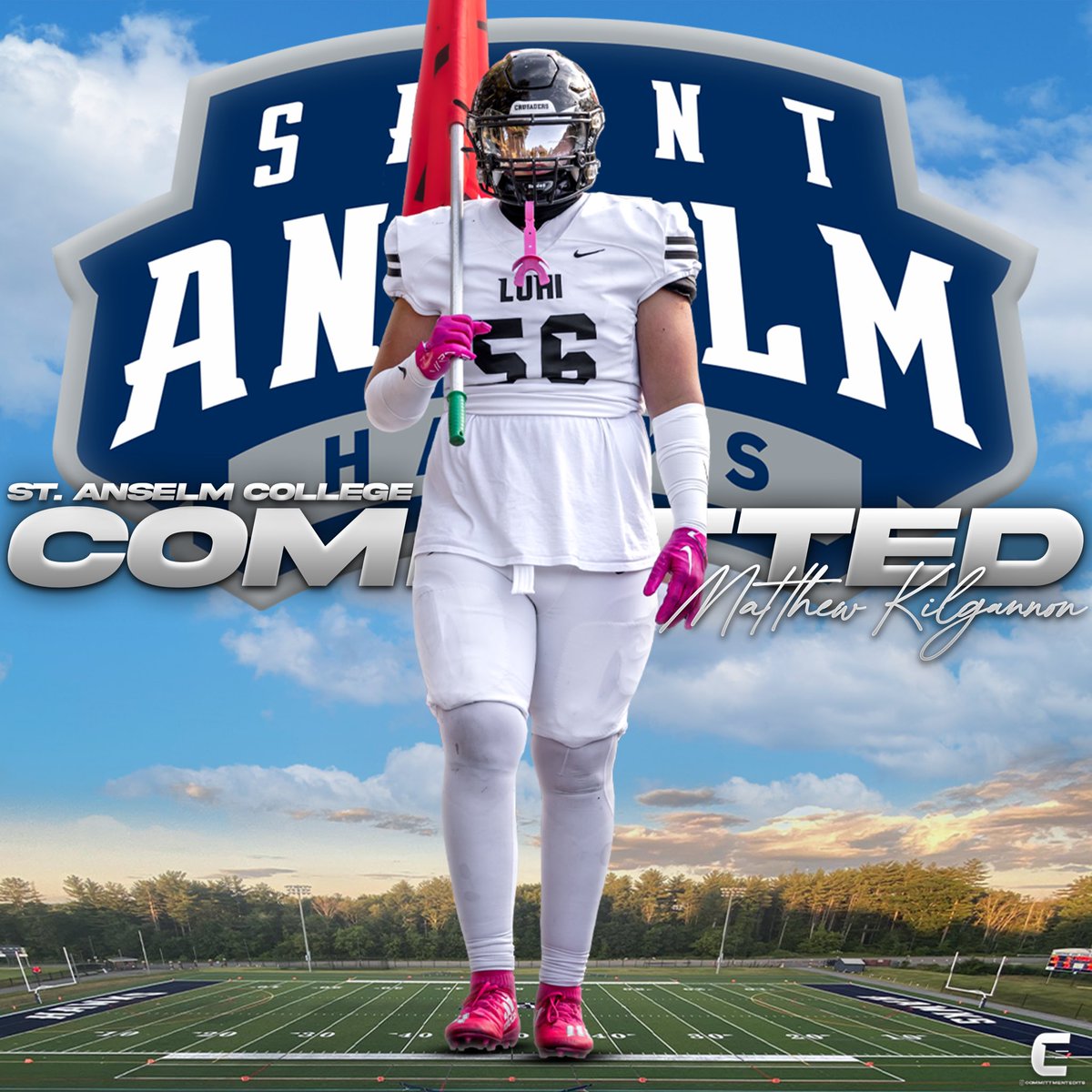 1000% Committed‼️ Excited to announce my commitment to St. Anselm College @CoachJoeAdam @Coach_Bick @CoachPriceFerg @LuHiFootball