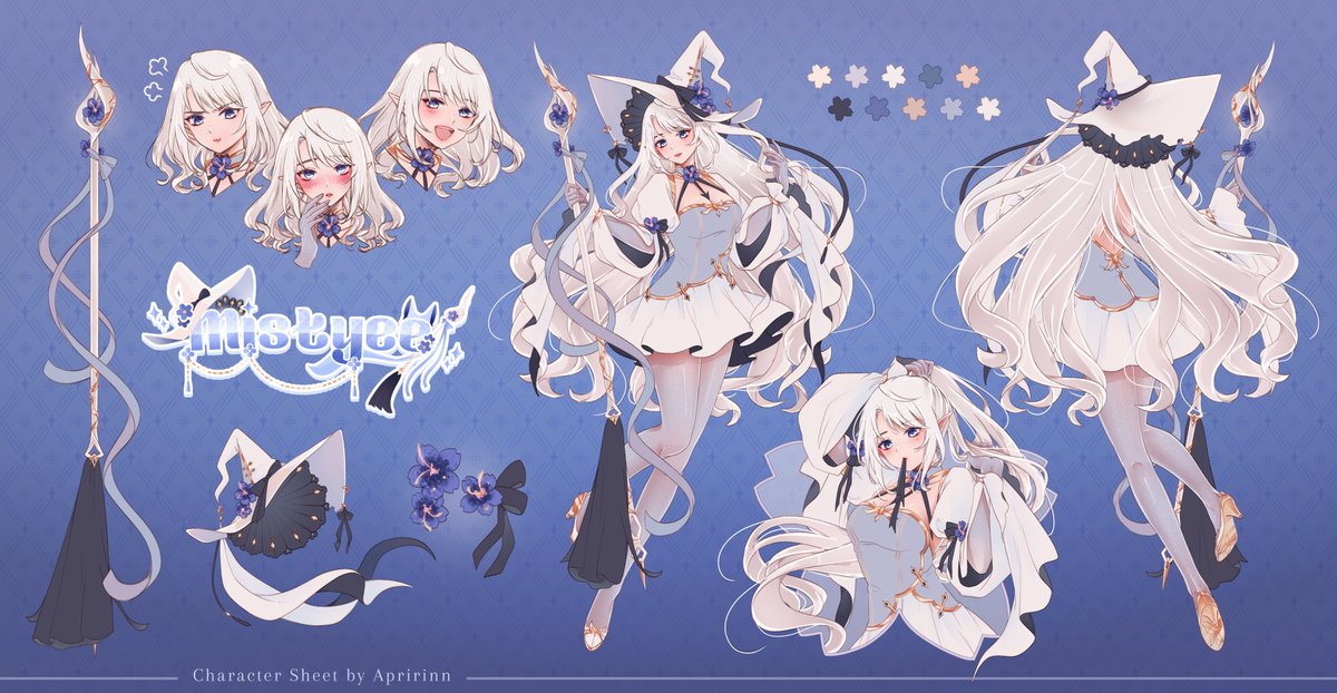 Mistyee_VT's tweet image. ✧ Mistyee 1.0 Design &amp;amp; Reference sheet ✧

I can&apos;t wait for this new journey to begin ♥
✦ twitch.tv/mistyee_

✧ Design : @shinenee_art
✧ Art : @WeiicArt
✧ Reference sheet : @apririnn
✧ Logo : @Efhena 

✦ Art tag : #MistyeeArt

#Vtuber ✧ #vtuberfr ✧ #VTuberUprising