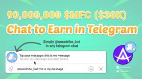 CharismaAirdrop's tweet photo. New airdrop: SosoTribe (MFC)
Total Reward: 90 Million MFC (~$30,000)
Rate: ⭐️⭐️⭐️⭐️
Winners: 5,000 Random &amp; Top 100
Distribution: 15th December https://t.co/UO6umaUXSl