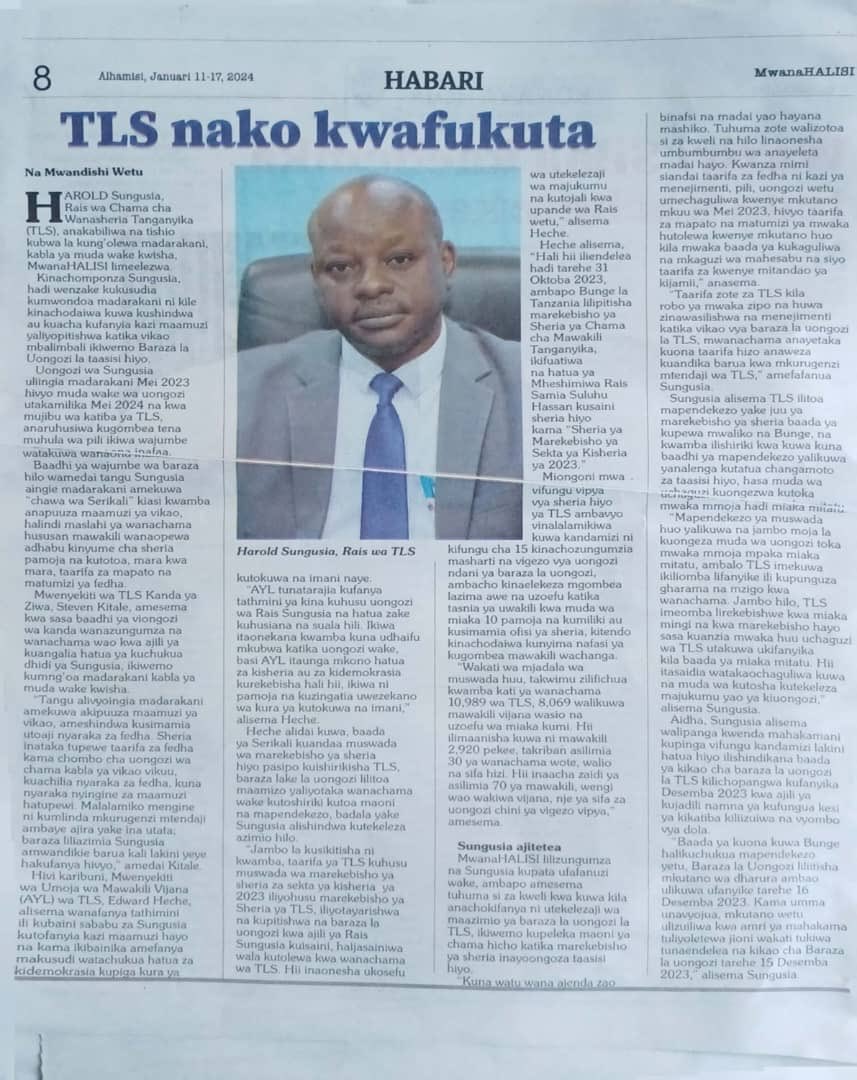 PMadeleka's tweet photo. Ikiwa GAZETI la MWANAHALISI litashitakiwa MAHAKAMANI kwa KUCHAPISHA habari hiyo hapo 👇, nipo tayari KULITETEA Kwa GHARAMA  zangu mwenyewe. Napenda vyombo vya HABARI vinavyotimiza WAJIBU wao bila UNAFIKI. https://t.co/Wm0iITnxUI