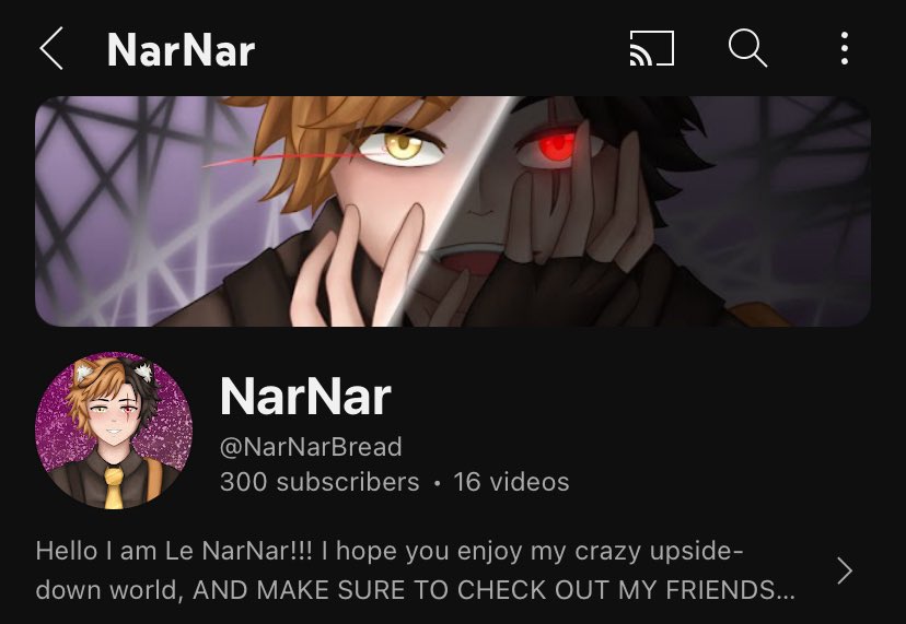 NarNarBread's tweet photo. 🥺 300 guysss!! I may be gone but it’s so nice to see it hit that number. Hopefully I can surpass this with my new channel🧡🧡 thankyou!! https://t.co/g6WCcVSYtp