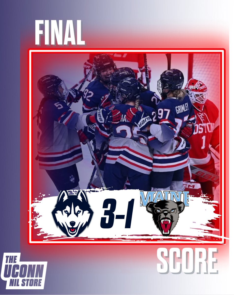 UConnNILStore's tweet photo. HUSKIES WIN!! Last night, the UConn Women’s Ice Hockey team beat Maine 3-1! They also play again on Sunday against New Hampshire! Make sure to support by watching.. and checking out their locker rooms😁
#uconn #uconnhuskies #uconnwhoc https://t.co/WlIPPcZ0PK