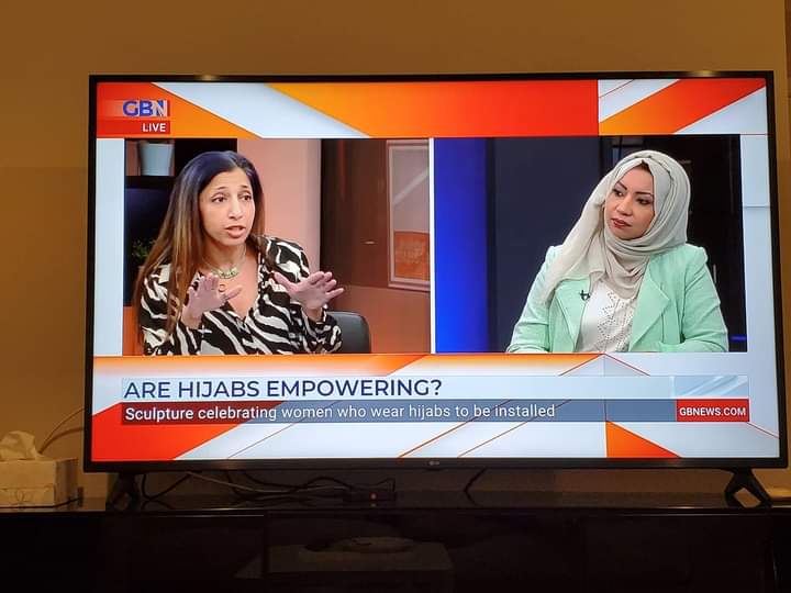 A FB friend shared this photo from the 'celebrating hijab' discussion on @GBNEWS. The expressions say it all..... 😂