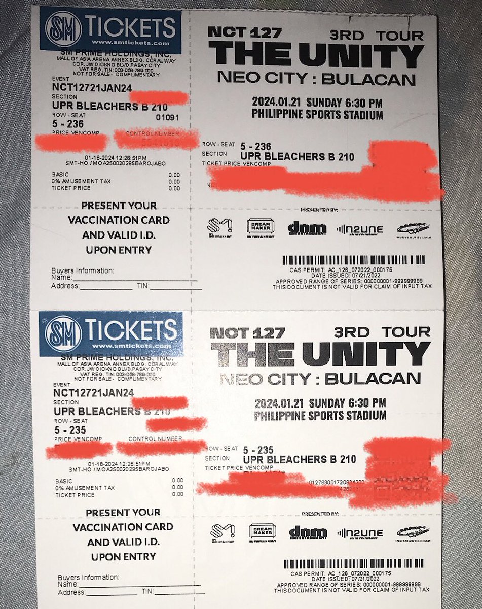 gyuucumber's tweet photo. WTS/LFB NCT 127 THE UNITY NEO CITY : BULACAN 3RD TOUR 

(2) UPR BLEACHERS B https://t.co/OMZQylyv4A