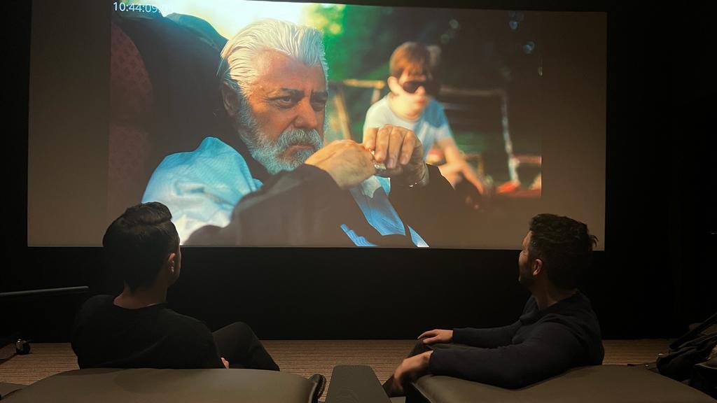ooofilms's tweet photo. Director @samomahonyfilm and DoP Thomas McKeown put the finishing touches to the grade for the coming-of-age comedy-drama #TheWiseGuy starring @DarrellDSilvaX (Wrath Of Man) and #SennanJennings (Wolf). Produced by #LeonCoole for @ooofilms with funding from @NIScreen. Coming soon! https://t.co/ns1uY71TMB