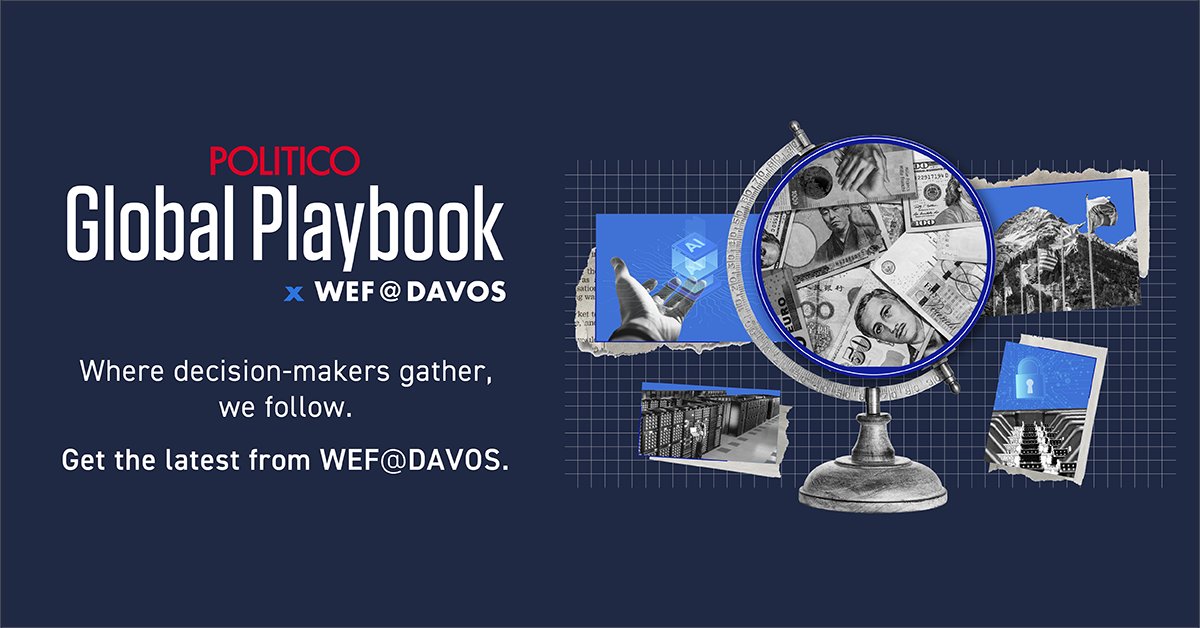 Global Playbook is taking you to Davos! Forgot your ticket to the Swiss Alps? Not to worry — @suzannelynch1 has you covered. Subscribe to Global Playbook, your VIP pass to the world’s most influential gatherings. politico.com/newsletters/gl…