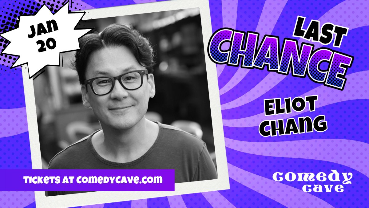 ⏰ Last call for Saturday night laughs! 🎉 Don't miss your chance to catch the hilarious Eliot Chang live at Comedy Cave.

Grab your tickets now and make it a Saturday night to remember! 🤣🌟 eventbrite.com/e/performing-j… 

#comedycave #calgarycomedyshow #yyccomedynight
