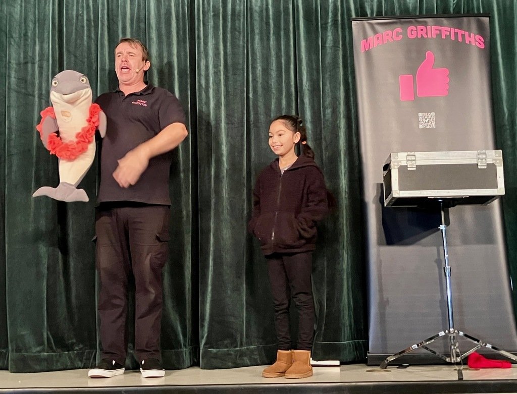 Last week all staff and students enjoyed the comedy of Marc Griffiths.  We will definitely have him back!!