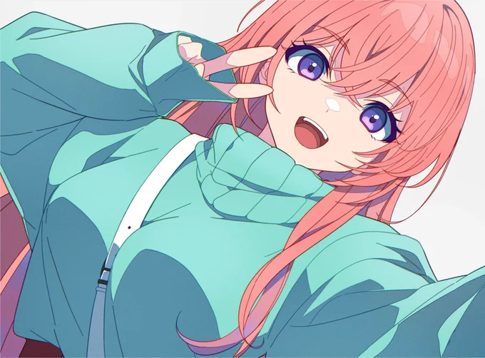 ピンクな髪の女の子を描いてみたかった