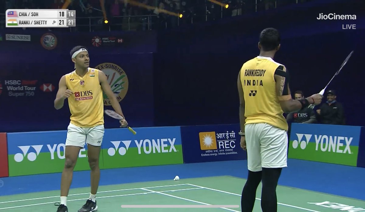 #IndiaOpenSuper750 

“Brothers of Destruction” Satwik & Chirag have defeated Chia & Soh in straight games to move to final !

They will be facing Kang/Seo 🇰🇷tomorrow !