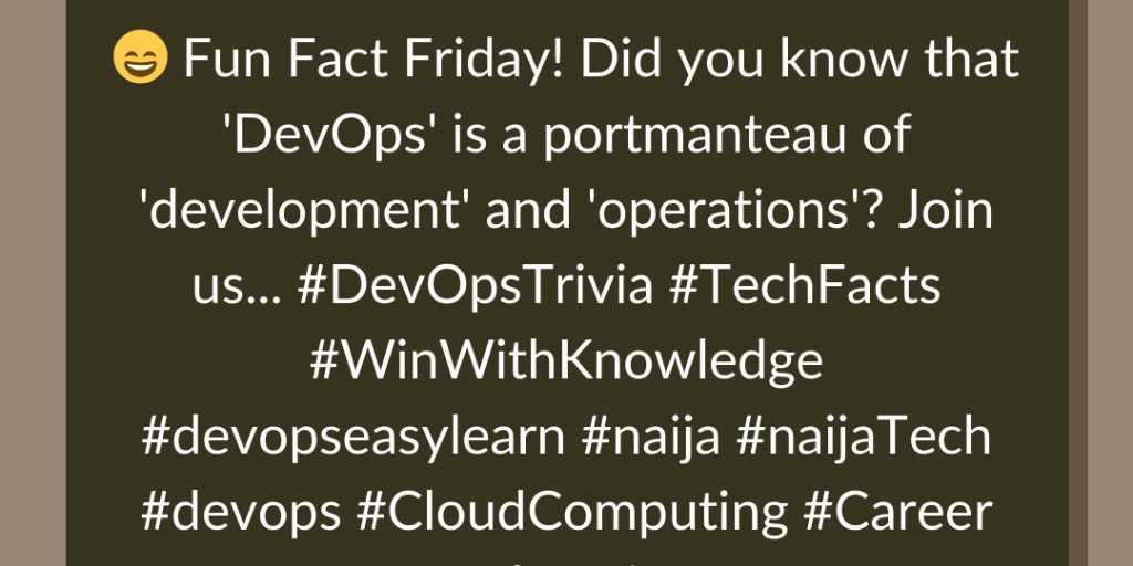 devopseasylearn's tweet image. Join us today and become a Cloud DevOps Engineer. Visit us: devopseasylearning.com
Or reach us: info@devopseasylearning.com
#devopseasylearn #devops #naijaTech #CloudComputing #fyp #DevopsEngineer #Tech #naija #LearnTech