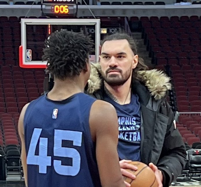 Steven Adams has joined the team in Chicago and will be on the end of the bench tonight