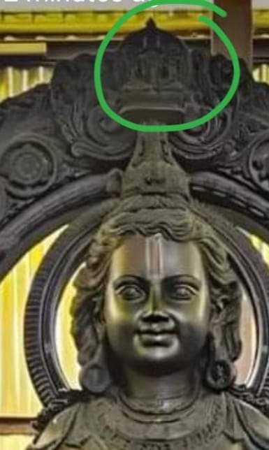 jainreligion's tweet photo. राम की मूर्ति के मुकुट में जैन प्रतिमाजी बनाई गई है 
#jainism #shreeram #अयोध्या https://t.co/zngjrcvdP3