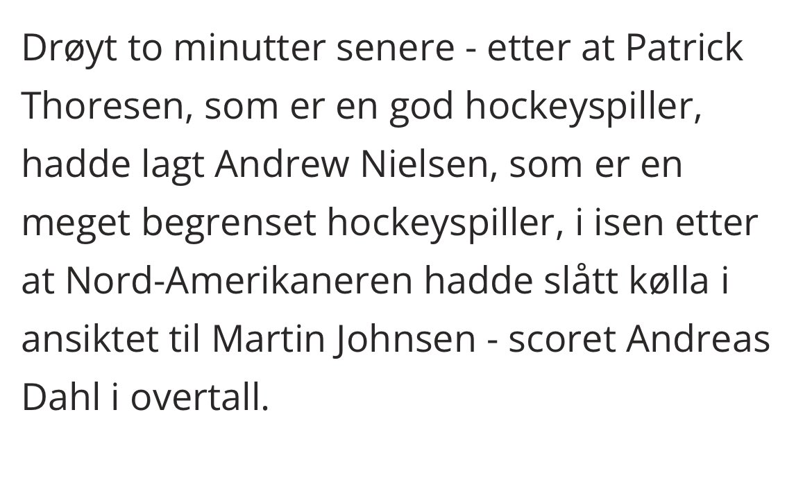 Sterk oppsummering fra <a href="/HamarArbeiderbl/">Hamar Arbeiderblad</a> og <a href="/BendikEriksen/">Bendik H. Eriksen</a>,
Her legges ikke noe i mellom😂 #2hockey
