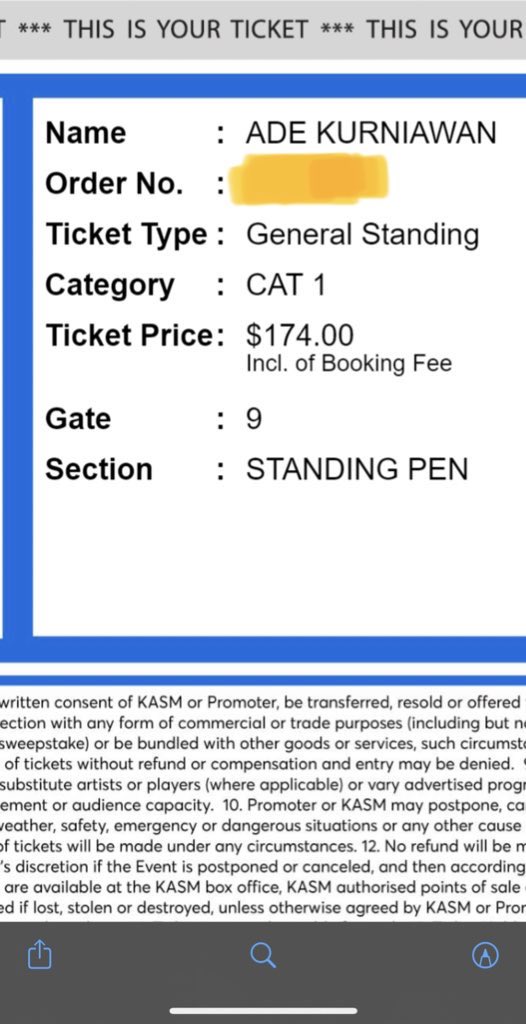KrnwnAde's tweet photo. For Sale!!!

WTS 1 Ticket Coldplay Singapore, January 30th 2024 - General Standing / Festival. 

NORMAL PRICE!!!
DM or Contact me at whatsapp : +-62 853 2785 5047

#Coldplay #Singapore #ColdplaySingapore https://t.co/mTASkNqcIi