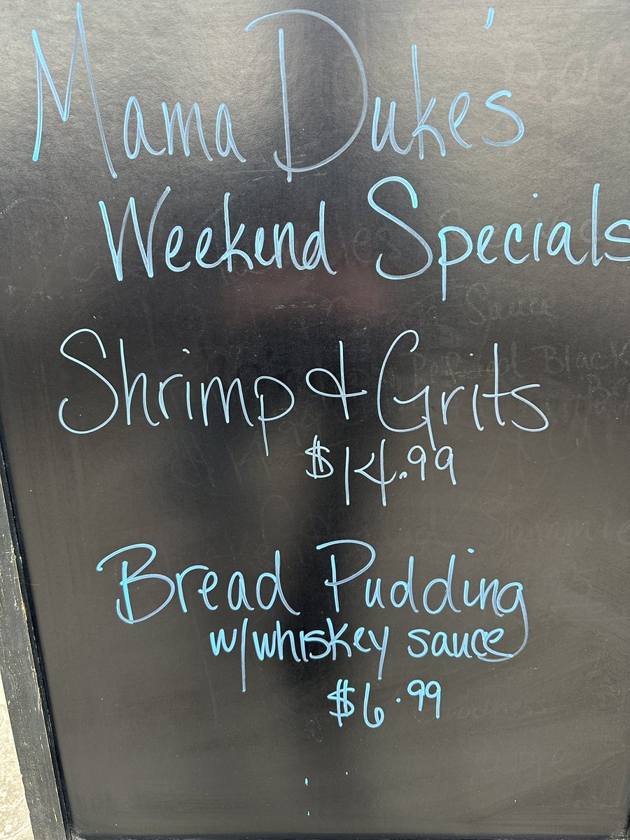 Today’s/Saturday’s specials. Laissez Les Bon Temps Rouler! 

#shrimpandgrits #breadpudding #mardigras