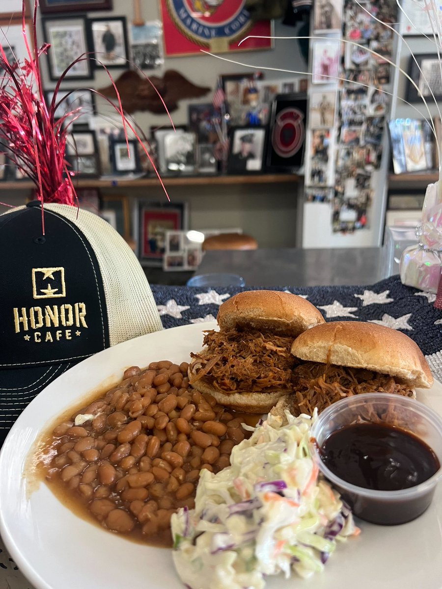 🍖🍔 Sink your teeth into deliciousness with our Pulled Pork Sandwiches, served alongside a side of flavorful beans and fresh, crunchy coleslaw. 

It’s a mouthwatering trio that will satisfy your cravings and leave you craving for more. 

Join us and savor this BBQ delight today!