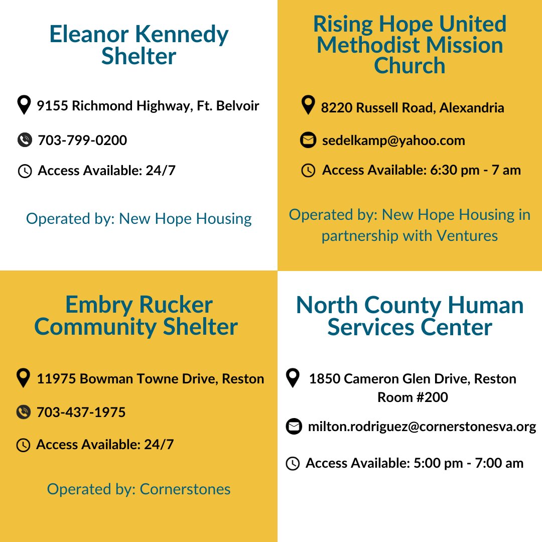 Need shelter this winter? Since 2005, <a href="/fairfaxcounty/">Fairfax County Government 🇺🇸</a>'s Hypothermia Prevention Program has been here to help. Everyone in need is welcome, and we're committed to providing shelter. Don't stay out in the cold, reach out for assistance.