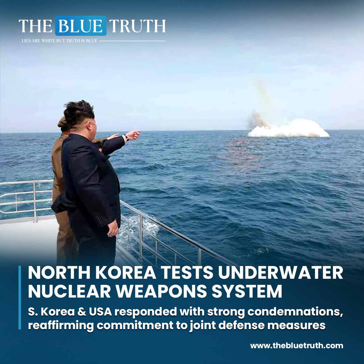 North Korea conducted a test of its underwater nuclear weapons system, known as the 'Haeil-5-23,'
#NorthKorea #NuclearWeapons #UnderwaterTesting #NationalSecurity
#MilitaryDevelopment #NuclearDeterrence #Geopolitics #tbt #TheBlueTruth