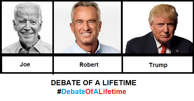 GenYOutcast's tweet photo. America can Agree - Unite with this one Ideal.  
@FoxNews 
@CNN 
@MSNBC 
@theblaze 
Should host a Debate Together to Discuss ideals.
@JoeBiden @realDonaldTrump @RobertKennedyJr  
A 4 Hour Debate on 5 Real Key Issues Per network Audience Request.  
#DebateOfALifetime One True American debate.
 America wants to hear and We need answers. 
How can we as Americans  make a  true Informed Decision if we can not hear all sides and debate like adults.