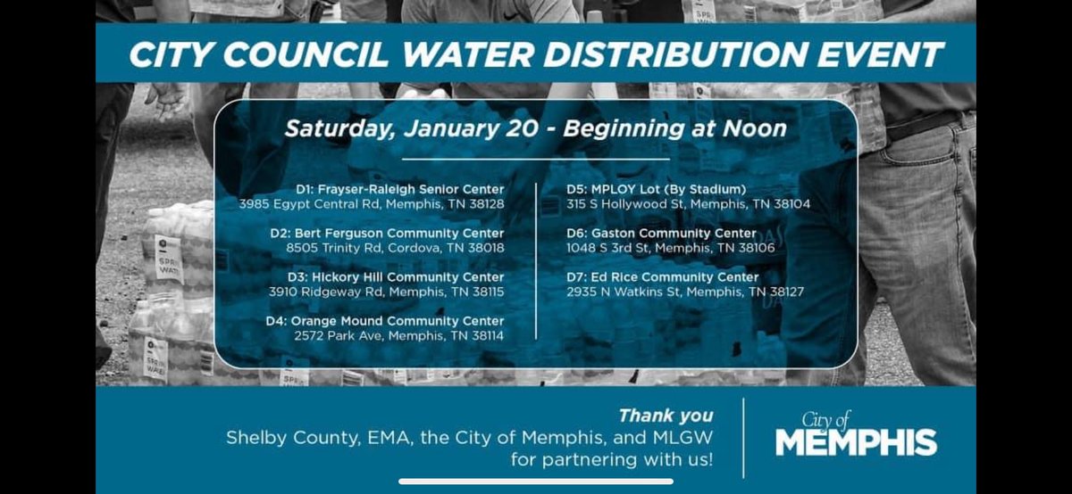 ShelbyCoEMHLS's tweet photo. More water distribution locations https://t.co/vSMVqPERl8