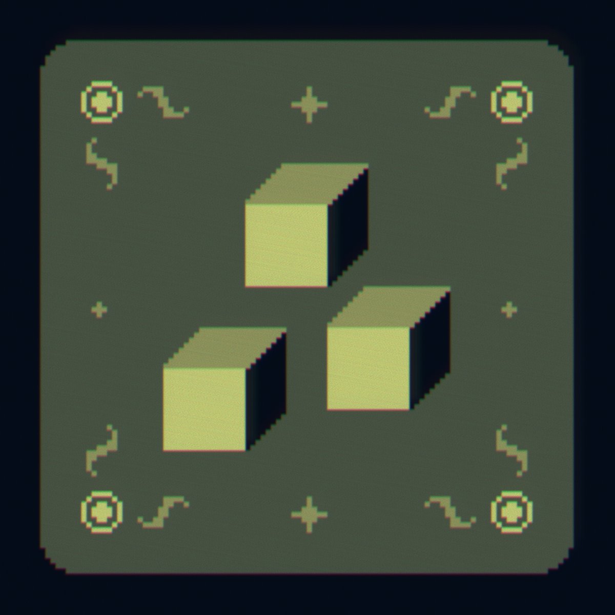 freejoe76's tweet image. three blocks (done using @mrmotarius’ #mrmotext and #playscii)