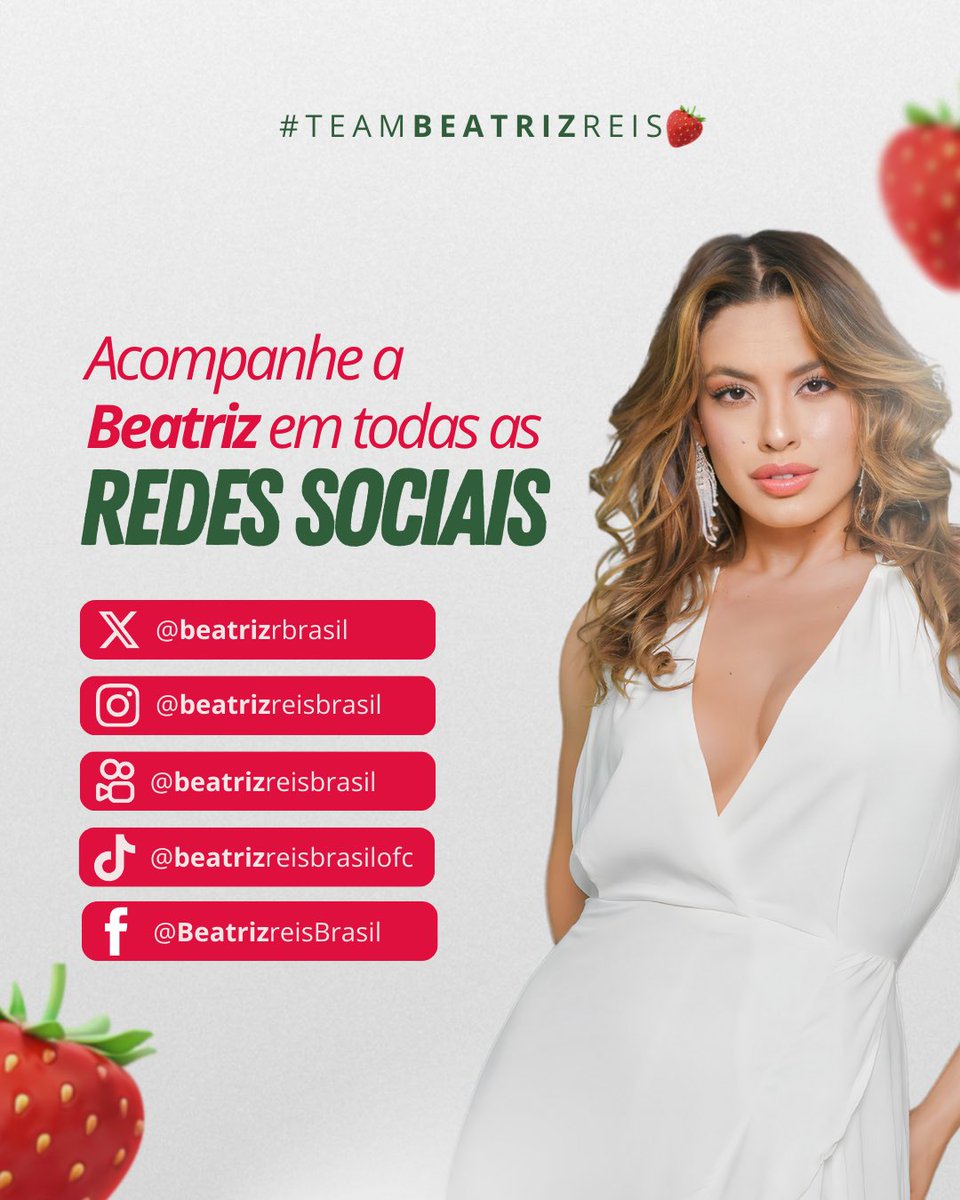 ÊÊ BRASIL! 📢

Quer ficar sempre atualizado do que está acontecendo com a Beatriz na casa?

Então não deixe de seguir todas as redes sociais da Bia! 🍓

📲 Links: linktr.ee/beatrizreisb

#TeamBeatrizReis #BBB24