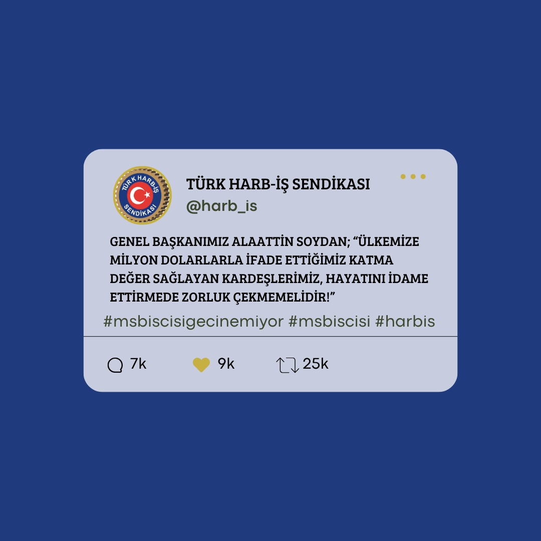 Türk Harb-İş Sendikası tweet media