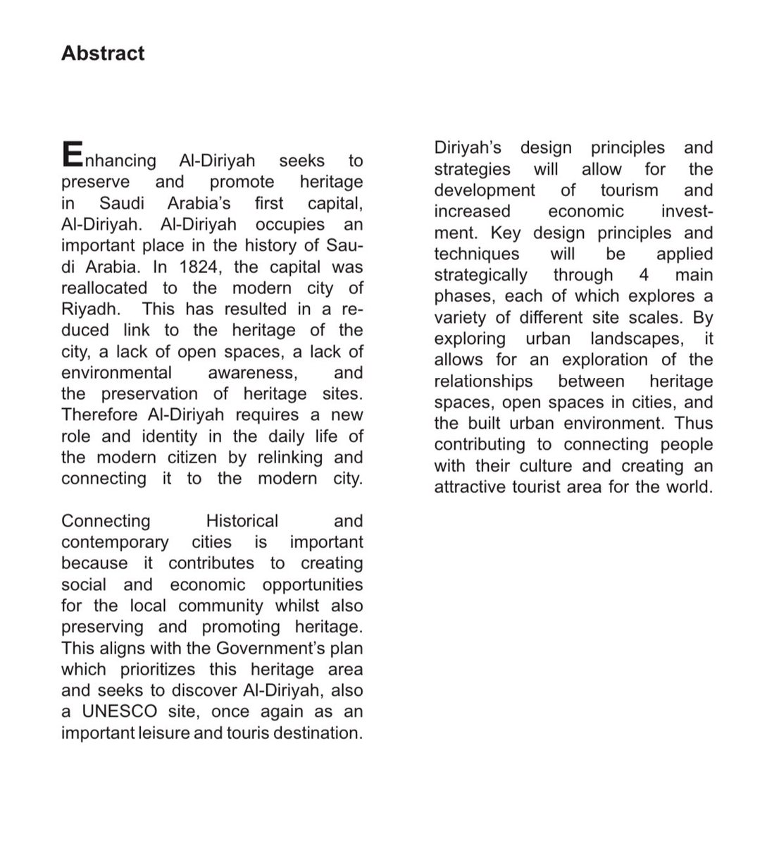 ibr_92's tweet photo. I proud to share with you my master’s research at RMIT in Australia, In landscape architecture.

A lot of belonging and passion for this research specifically because it is in Diriyah, the first capital of the Kingdom of Saudi Arabia.

Many thanks to the @DGDA_SA https://t.co/fvC0RDNMNv