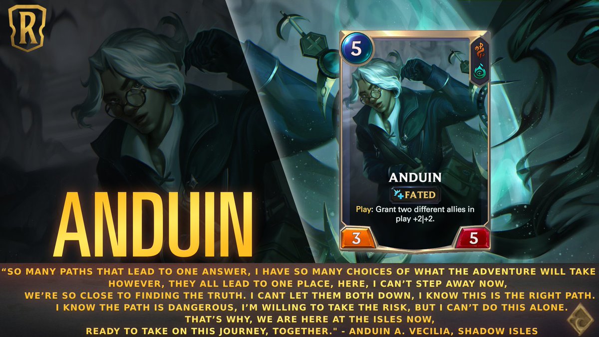 coffee_beenz_'s tweet photo. โWith each path, we will find the answer.โ
Anduin the Devoted Pathfinder
Is coming to Runterra!
A path that will bring all to victory in their journey.
(Amazing work done by the amazing
Layout: @dan_estreicher โค๏ธ
Splash art: @timotimo628 ๐)
#lor #legendsofrunterra #Anduin https://t.co/0YVYvHDADo