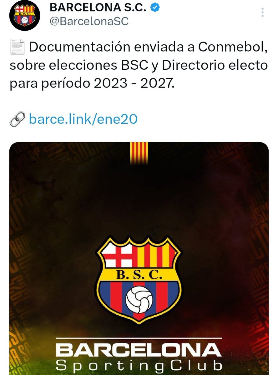 MauricioOrtegaE's tweet photo. La @CONMEBOL pidió a @FEFecuador informe la situación de Barcelona, El Nacional y Cumbayá en el Ministerio del Deporte del gobierno del Presidente Noboa, pero #BarcelonaSC se adelanta y envía documentación a #CSF. Quien asesora a "La Directiva" ¿Wachito, Canessa, Alfaro Moreno?🤔 https://t.co/Jr2WrjgqwR