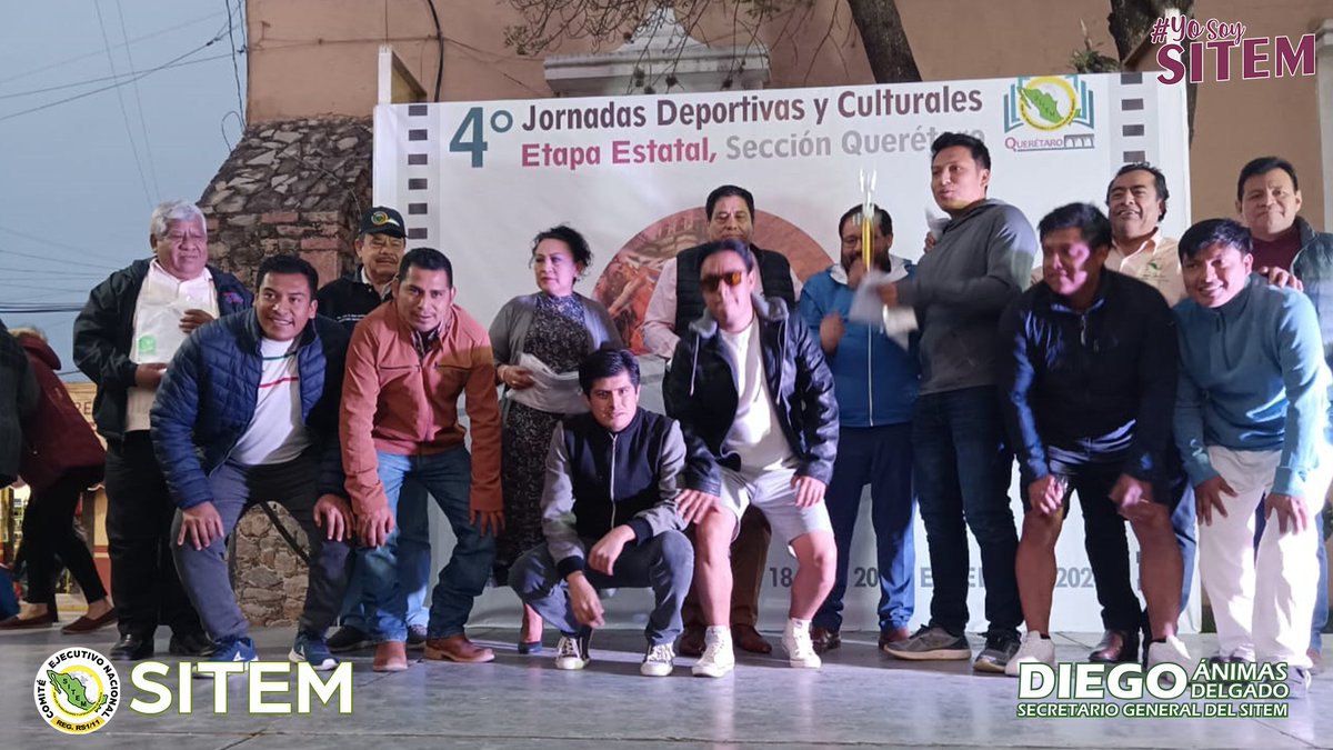 sitem_cen's tweet photo. En la ciudad de Tequisquiapán, Querétaro; se realizó el día de ayer la premiación de las y los ganadores de las Cuartas Jornadas Deportivas y Culturales de la Sección SITEM Querétaro...👇

https://t.co/YfcJ9OepeU https://t.co/7u9TBFw0iT