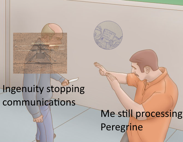 riki2048ksp's tweet photo. Actually I'm still processing #Cassini #peregrinemissionone #nasaingenuity #spaceflightmemes https://t.co/NLYc3yGowA