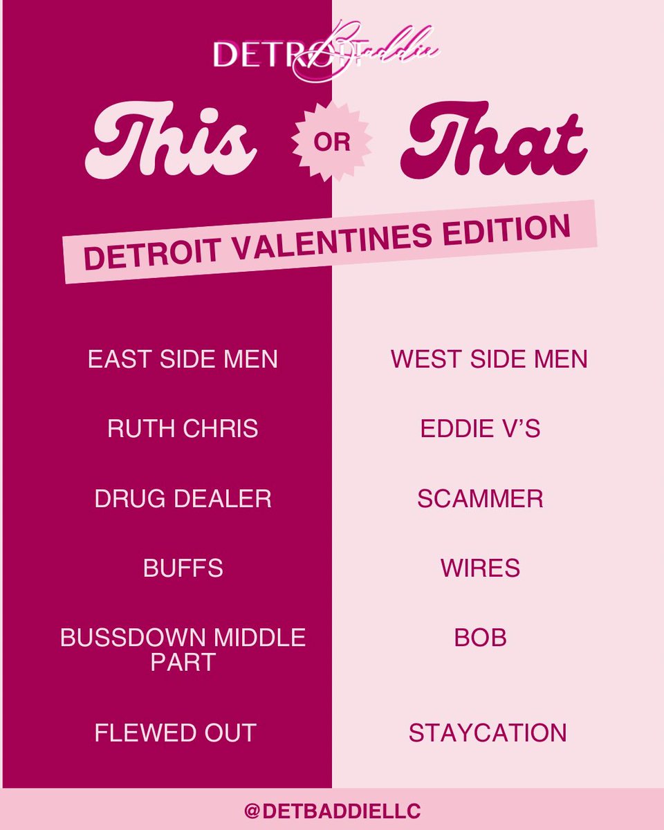 DetBaddieLLC's tweet photo. Let’s us know ladies! 

Meet us at speed dating and Brunch for Pre-Valentine’s Day weekend vibes 💕 https://t.co/VW00jIwXgI