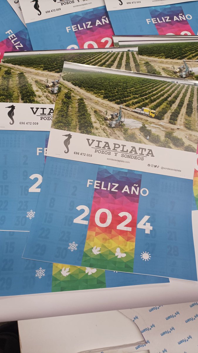 MasRotulo's tweet image. ¡Vía de la plata, Pozos y Sondeos! También ha decidido confiar en nosotros para hacerles estos pequeños calendarios y almanaques
