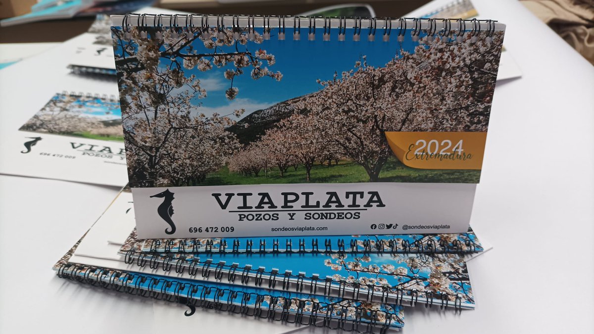 MasRotulo's tweet image. ¡Vía de la plata, Pozos y Sondeos! También ha decidido confiar en nosotros para hacerles estos pequeños calendarios y almanaques