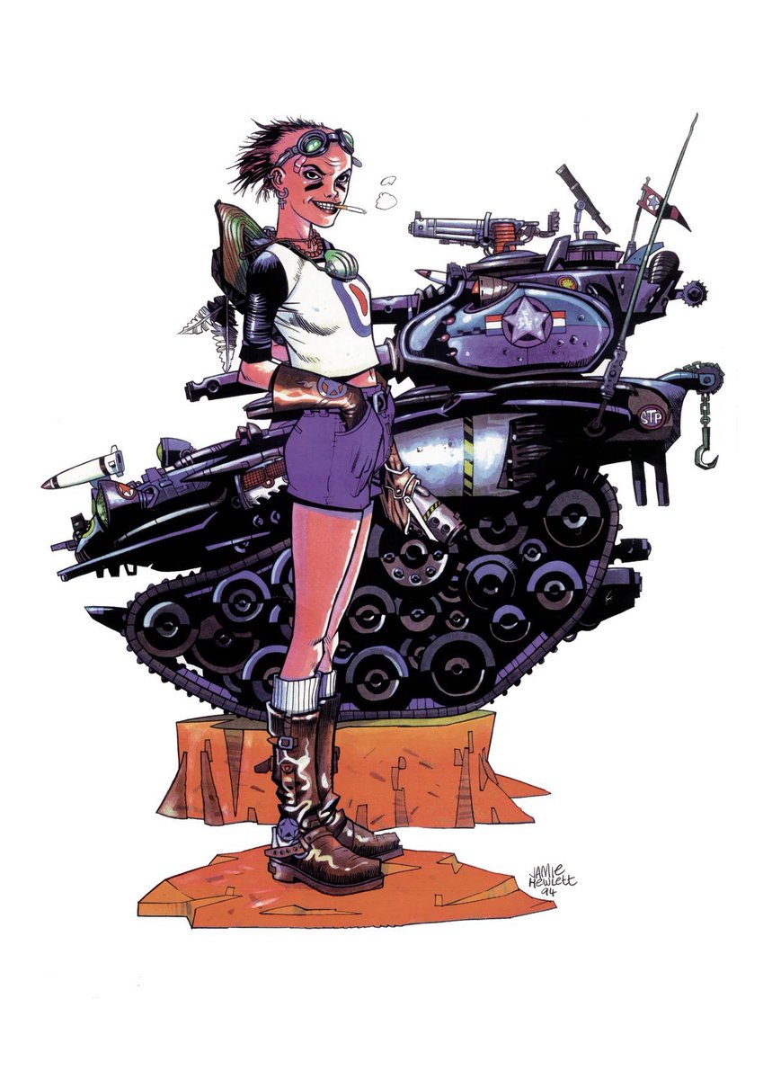 Concept drawing for Tank Girl The Movie (1994)